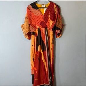 NWT FARM Rio Wrap Front Maxi Dress